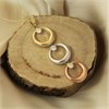 9ct Three Colour Gold Cubic Zirconia Circle Necklace - R7080 Alternative Image