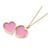 9ct Gold Two Colour Crystal Heart Locket And Chain - R7211 Alternative Image