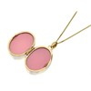 9ct Gold Two Colour Crystal Oval Locket And Chain - R7212 Alternative Image
