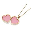 9ct Gold Two Colour Heart Locket And Chain - R7224 Alternative Image