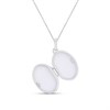 9ct White Gold Oval Locket And Chain - R7233 Alternative Image