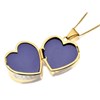9ct Gold Two Colour Crystal Heart Locket And Chain - R7234 Alternative Image