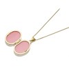 9ct Gold Two Colour Oval Leaf Locket And Chain - R7246 Alternative Image