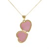 9ct Gold Two Colour Diamond Set Locket 12mm - R7267 Alternative Image