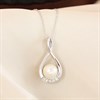 9ct White Gold Freshwater Pearl And Diamond Necklace - 5pts - EXCLUSIVE - R7723 Alternative Image