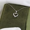 9ct White Gold Diamond Set Heart Necklace - R8104 Alternative Image