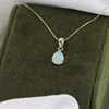 9ct Gold Pear Opal Necklace - R8119 Alternative Image