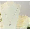 9ct White Gold Aquamarine And Diamond Teardrop Necklace - R82122 Alternative Image