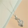 9ct White Gold Aquamarine And Diamond Teardrop Necklace - R82122 Alternative Image