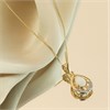9ct Opal And Diamond Teardrop Necklace - R82123 Alternative Image