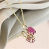 9ct Gold Ruby Oval Necklace - R82125 Alternative Image