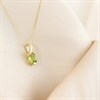 9ct Gold Swirl Peridot Necklace - R82129 Alternative Image