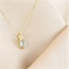 9ct Gold Swirl Blue Topaz Necklace - R82131 Alternative Image