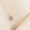 9ct Gold Swirl Amethyst Necklace - R82132 Alternative Image