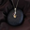 9ct Gold Garnet, Smoky Quartz, Citrine And Diamond Necklace - R8216 Alternative Image