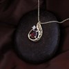 9ct Gold Diamond And Garnet Necklace - R8268 Alternative Image