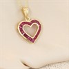 9ct Gold Open Heart Ruby Necklace - R8270 Alternative Image