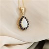 9ct Gold Opal And Sapphire Necklace - R8289 Alternative Image