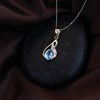 9ct Gold Two Colour Diamond And Blue Topaz Necklace - R8295 Alternative Image
