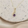 9ct Gold Two Colour Diamond And Amethyst Necklace - R8296 Alternative Image