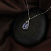 9ct White Gold Tanzanite Heart Twist Necklace - R83100 Alternative Image