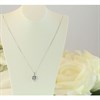 9ct White Gold Aquamarine And Diamond Heart Necklace - R83102 Alternative Image
