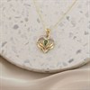 9ct Gold Emerald And Diamond Heart Necklace - R8310 Alternative Image
