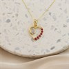 9ct Gold Ruby And Diamond Heart In A Heart Necklace - R8371 Alternative Image