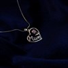 9ct Two Colour Gold Diamond Set Mum Heart Necklace - R8715 Alternative Image