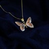 9ct Gold Three Colour  Butterfly Necklace - R8741 Alternative Image
