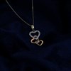 9ct Gold Three Colour Cubic Zirconia Heart Necklace - R8748 Alternative Image