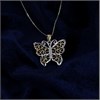 9ct Two Colour Gold Filigree Butterfly Necklace - R8768 Alternative Image
