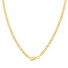 9ct Gold 16in Diamond Cut Hollow Curb Chain - R9022 Alternative Image