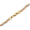 9ct Three Colour Gold 3mm Wide Plaited Herringbone Necklet - 17in - R9509 Alternative Image