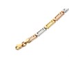 9ct Three Colour Gold 4mm Wide Greek Key Necklet - 16in - EXCLUSIVE - R9567 Alternative Image