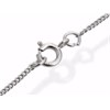 9ct White Gold 1mm Wide Diamond Cut Solid Curb Chain - 16in - R9603 Alternative Image