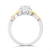 Night & Day Silver And 9ct Gold Halo CZ Ring - R9901 Alternative Image