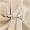 Night & Day Silver And 9ct Gold Taper Diagonal CZ Ring - R9905 Alternative Image