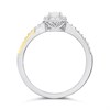 Night & Day Silver And 9ct Gold Octagonal CZ Ring - R9907 Alternative Image