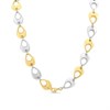 Bonded Silver And 9ct Gold Open Teardrop Collar - R9938 Alternative Image