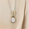 Night & Day Silver And 9ct Gold Kiss CZ Necklet - R9962 Alternative Image
