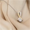 Night & Day Silver And 9ct Gold Twist CZ Necklet - R9968 Alternative Image