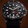 Fossil FS6036 Blue GMT Black Silicone Strap Watch - W10335 Alternative Image