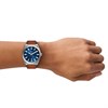 Fossil FS6115 Everett Blue Dial Brown Leather Strap Watch - W10415 Alternative Image