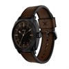 Fossil FS6187 Machine Black IP Brown Leather Strap Watch - W10501 Alternative Image