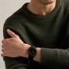 Fossil FS6187 Machine Black IP Brown Leather Strap Watch - W10501 Alternative Image