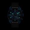 Diesel DZ4703 Spiked Chronograph Blue IP Black Leather Strap Watch - W11371 Alternative Image