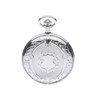 Jean Pierre G251 Chrome Plated Double Hunter Pocket Watch And Chain - W2207 Alternative Image