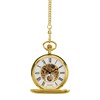 Jean Pierre G257PM Gold Plated Half Hunter Skeleton Pocket Watch - W2223 Alternative Image