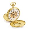 Jean Pierre G257PM Gold Plated Half Hunter Skeleton Pocket Watch - W2223 Alternative Image